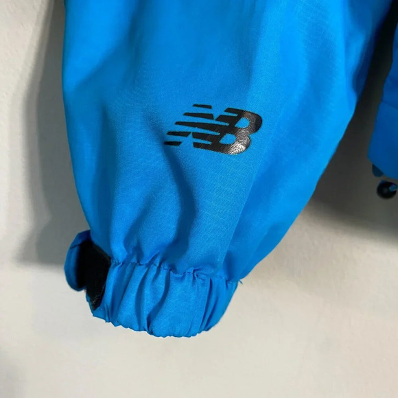 New Balance Windbreaker Rain Running Hooded Jacket Women's XXL Long Sleeve Blue - Picture 14 of 16